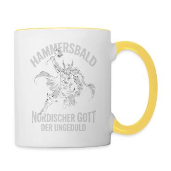 Hammersbald – Nordischer Gott der Ungeduld - Tasse zweifarbig - Weiß/Gelb - Rechts
