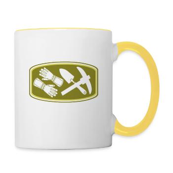 Retired Gardener Hobby Life Pride - Tasse zweifarbig - Weiß/Gelb - Rechts