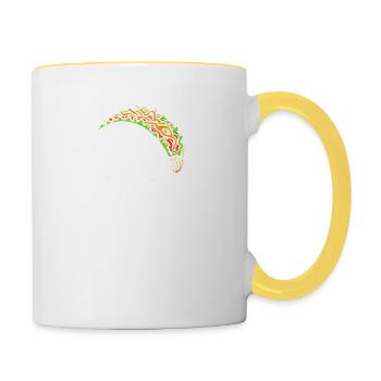 Hockey und Tacos - Tasse zweifarbig - Weiß/Gelb - Rechts