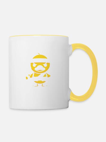 Duck dich nicht mit mir - Tasse zweifarbig - Weiß/Gelb