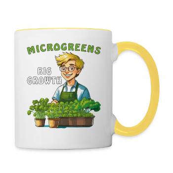 MICROGREENS BIG GROWTH - Contrasting Mug - white/yellow - Right