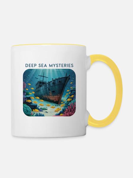 GEHEIMNISSE DER TIEFSEE - Tasse zweifarbig - Weiß/Gelb