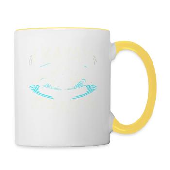 Ich fahre Kajak, um den Wahnsinn zu vertreiben - Tasse zweifarbig - Weiß/Gelb - Rechts