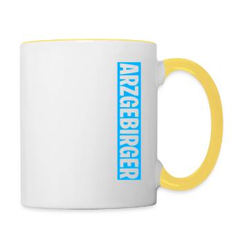 Erzgebirger Limitiert - Tasse zweifarbig - Weiß/Gelb - Rechts
