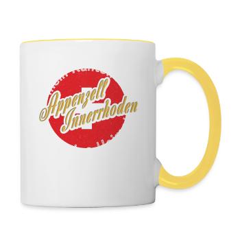 My home Appenzell Innerrhoden gift - Contrasting Mug - white/yellow - Right