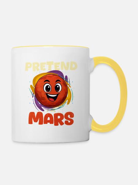 Mars - Tasse zweifarbig - Weiß/Gelb
