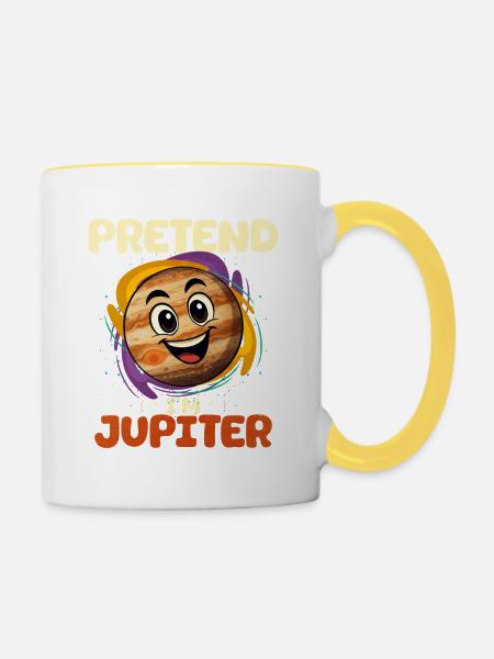 Jupiter - Tasse zweifarbig - Weiß/Gelb