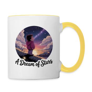 UN RÊVE D’ÉTOILES - Mug contrasté - blanc/jaune - Droite