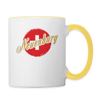My homeland Neuchâtel Gift - Contrasting Mug - white/yellow - Right