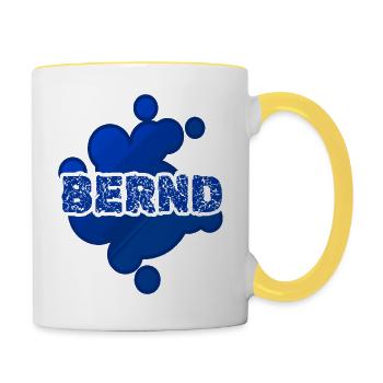 First name Bernd - Contrasting Mug - white/yellow - Right
