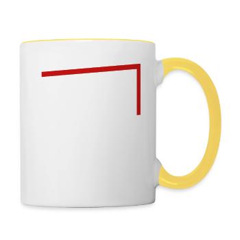 Tais-toi – Personne ne t’a demandé - Mug contrasté - blanc/jaune - Droite