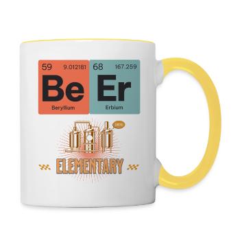 Science-Inspired Elemental BeerT-Shirt Design - Contrasting Mug - white/yellow - Right