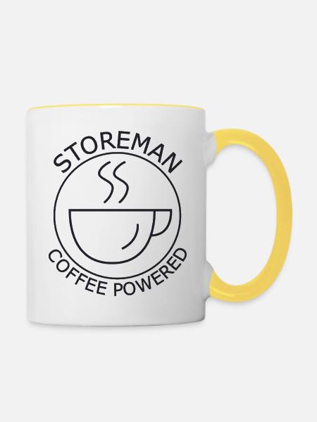 Storeman Coffee Powered - Tasse zweifarbig - Weiß/Gelb