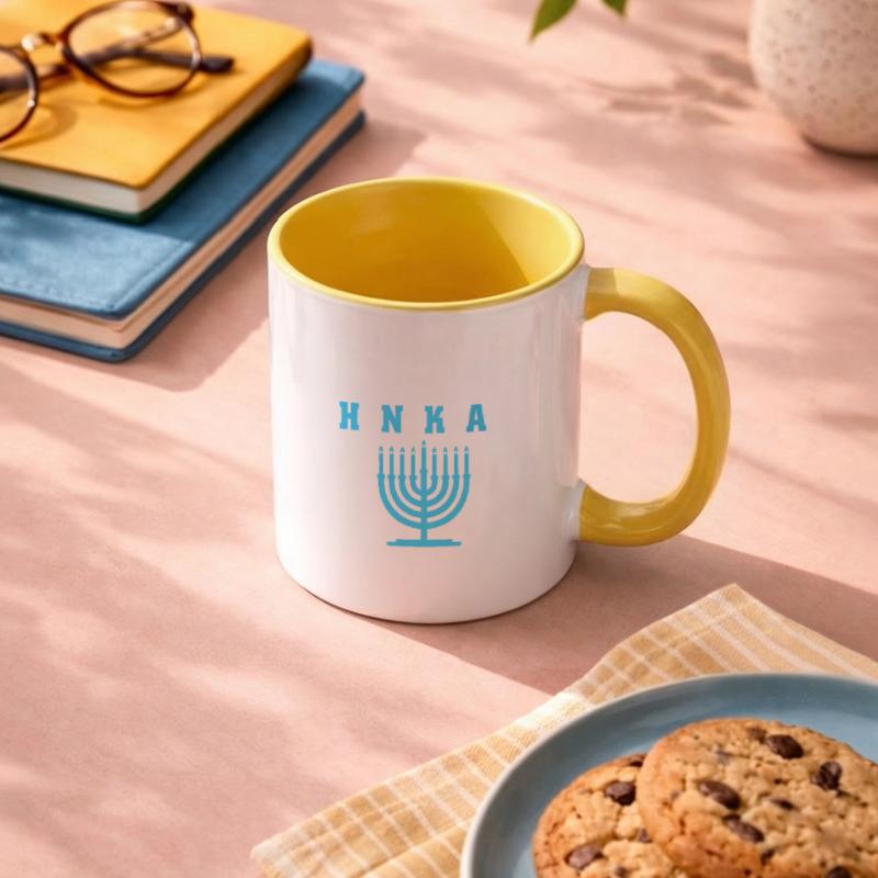 Hanoukka Hanoukka Hanoukka Mug contrasté