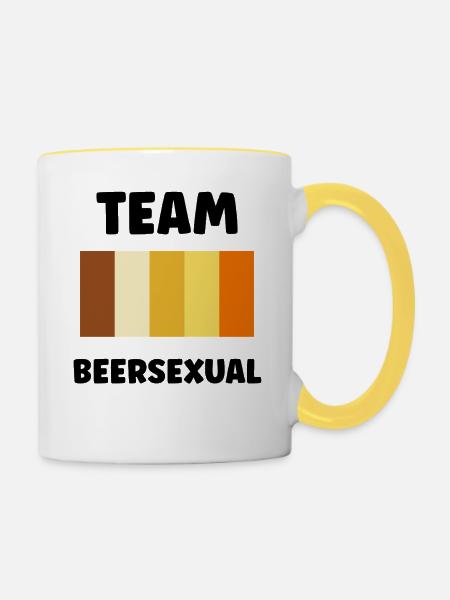 Bärensexuell - Tasse zweifarbig - Weiß/Gelb