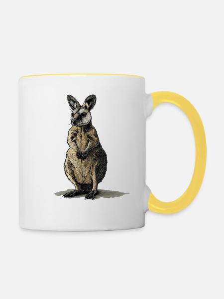 Wallabys Wallaby - Tasse zweifarbig - Weiß/Gelb