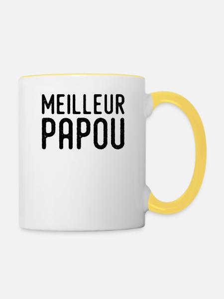 Beste/r/s Papua - Tasse zweifarbig - Weiß/Gelb