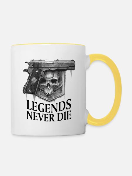 Legends Never Die - 1911 - Tasse zweifarbig - Weiß/Gelb