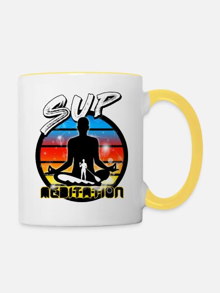 Sup - Tasse zweifarbig - Weiß/Gelb