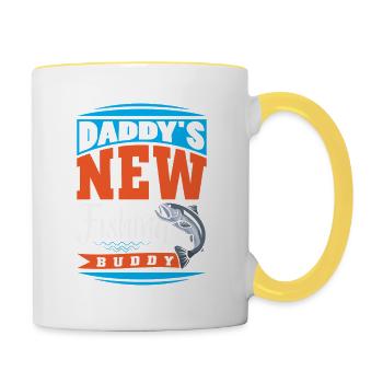 Angler Fischer Angeln Sportfischer - Tasse zweifarbig - Weiß/Gelb - Rechts