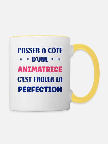 Moderator - Tasse zweifarbig - Weiß/Gelb