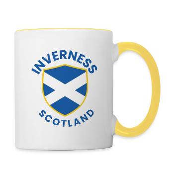 Inverness Scottish Shield - Contrasting Mug - white/yellow - Right