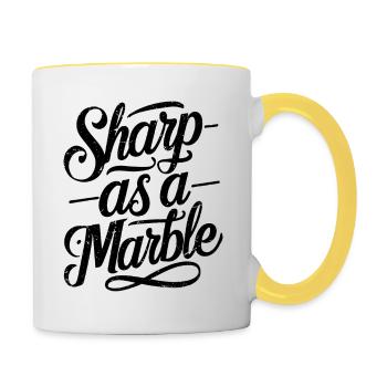 Sharp as a Marble - Tasse zweifarbig - Weiß/Gelb - Rechts