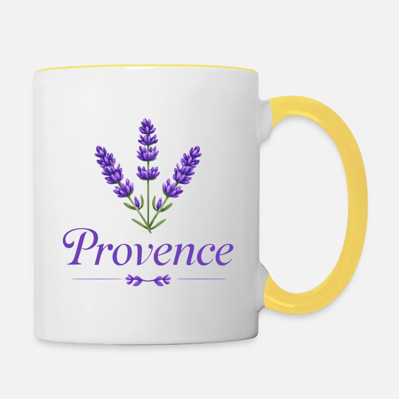 provence_lavance - Contrasting Mug - white/yellow