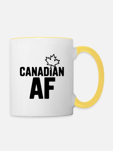 Kanadische Luftwaffe - Tasse zweifarbig - Weiß/Gelb
