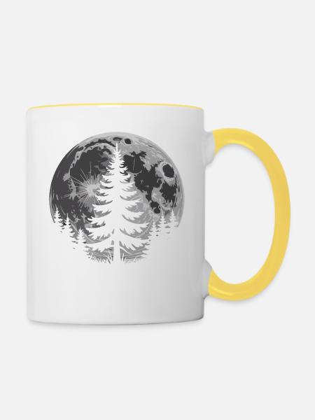 Mondwald Silhouette - Tasse zweifarbig - Weiß/Gelb