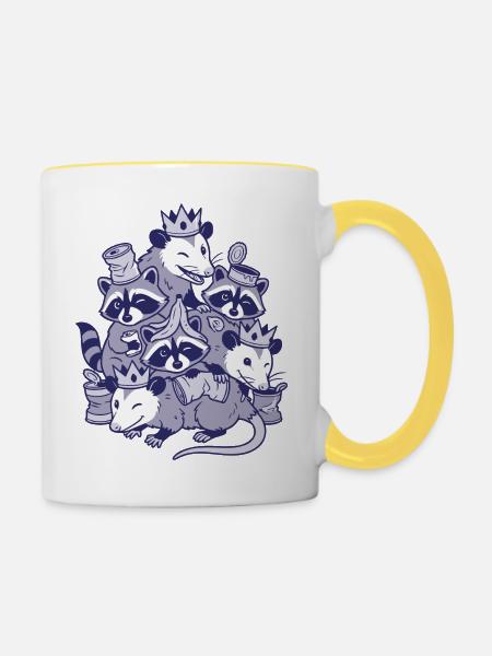 Königlicher Müllhaufen - Tasse zweifarbig - Weiß/Gelb