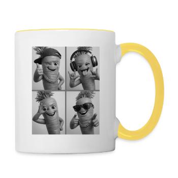 CAROTTE - Mug contrasté - blanc/jaune - Droite