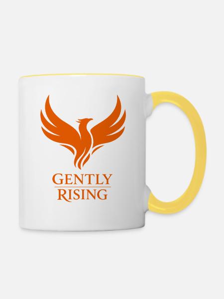 Heilungsreise Zur Transformation Innerer Stärke - Tasse zweifarbig - Weiß/Gelb