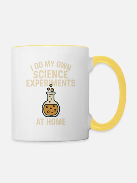 Eigenständige Wissenschaft Experimente Zu Hause - Tasse zweifarbig - Weiß/Gelb
