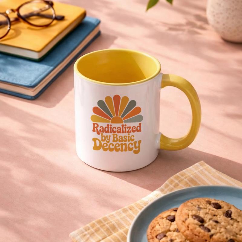 Radicalized by Basic Decency Contrasting Mug
