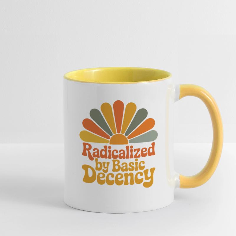 Radicalized by Basic Decency Contrasting Mug