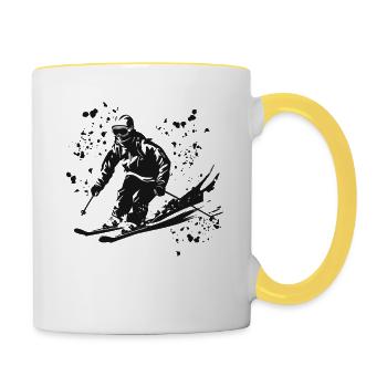 Alpine skiing Winter sports Nordic skiing - Contrasting Mug - white/yellow - Right