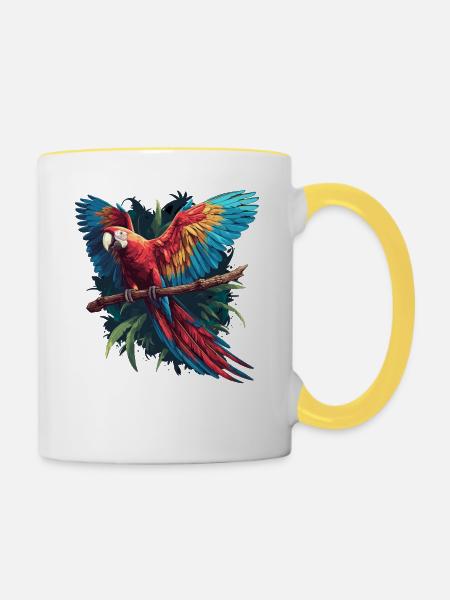 Aras Ara - Tasse zweifarbig - Weiß/Gelb
