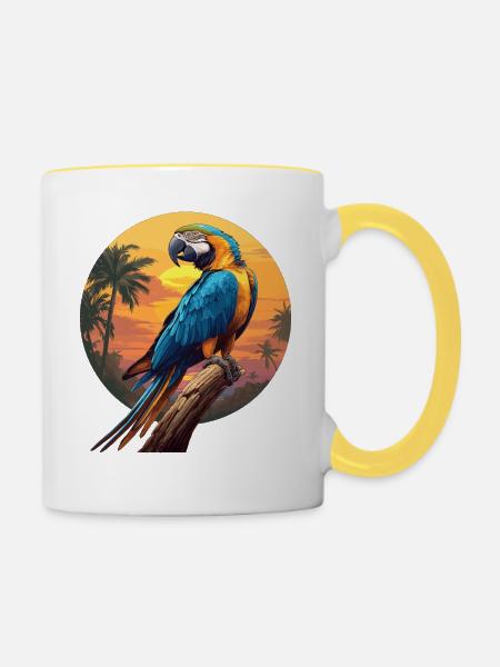 Aras Ara - Tasse zweifarbig - Weiß/Gelb