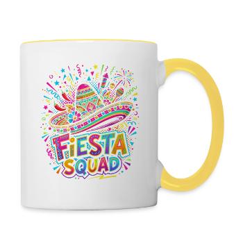 Fiesta Squad Sombrero Burst - Tasse zweifarbig - Weiß/Gelb - Rechts