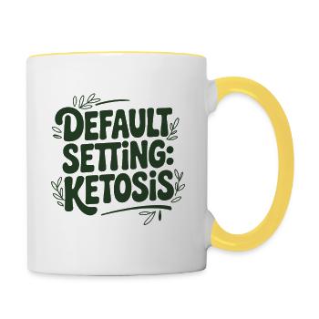 Ketosis Mode | Keto Saying Low Carb - Contrasting Mug - white/yellow - Right
