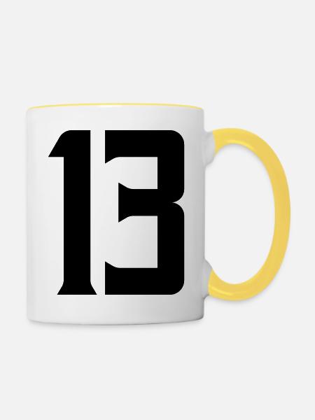 13 - Tasse zweifarbig - Weiß/Gelb