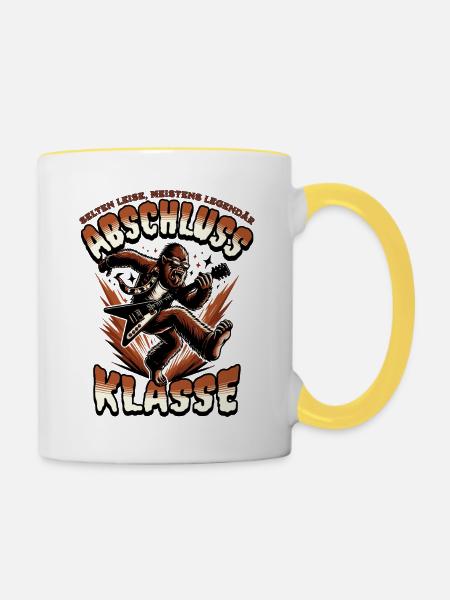 Schulabgänger | Abschlussklasse 2026 - Tasse zweifarbig - Weiß/Gelb