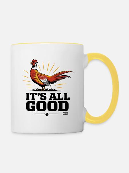 Karmesinroter Phönix-Ausbruch - Tasse zweifarbig - Weiß/Gelb