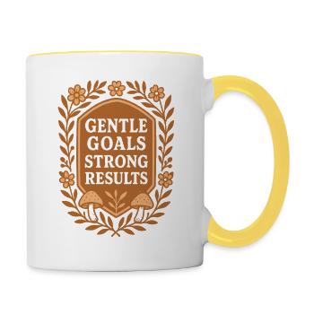 Gentle Goals | Mindfulness & Productivity - Contrasting Mug - white/yellow - Right