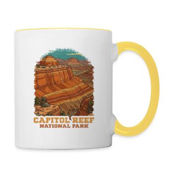 Capitol Reef National Park - Tasse zweifarbig - Weiß/Gelb - Rechts