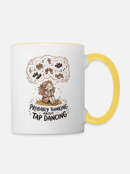 Stepptanz Stepptanz Tanz - Tasse zweifarbig - Weiß/Gelb