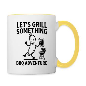 Lets Grill Something BBQ Adventure - Contrasting Mug - white/yellow - Right