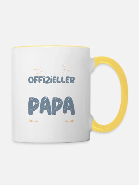 ROTTWEILER - Tasse zweifarbig - Weiß/Gelb