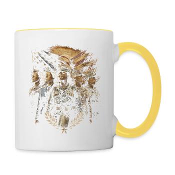 Veterans Day Für Demokraten - Tasse zweifarbig - Weiß/Gelb - Rechts
